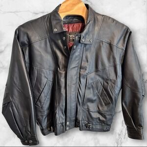 Vintage Wilson's Black Leather Jacket Removable Thinsulate Liner Mens Size Large